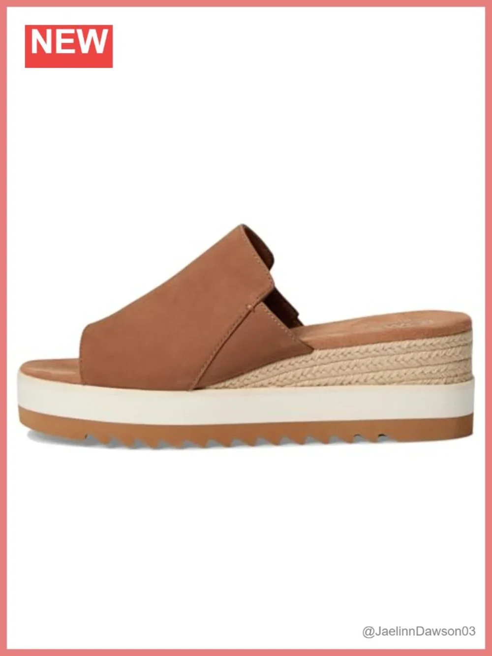 TOMS Diana Mule Wedge Sandals Size 8 Brown